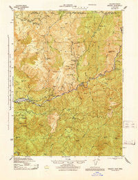 Gasquet California Historical topographic map, 1:62500 scale, 15 X 15 Minute, Year 1945