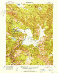Greenville California Historical topographic map, 1:62500 scale, 15 X 15 Minute, Year 1950