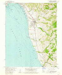 Half Moon Bay California Historical topographic map, 1:24000 scale, 7.5 X 7.5 Minute, Year 1961