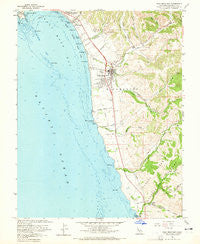 Half Moon Bay California Historical topographic map, 1:24000 scale, 7.5 X 7.5 Minute, Year 1961