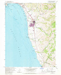 Half Moon Bay California Historical topographic map, 1:24000 scale, 7.5 X 7.5 Minute, Year 1961