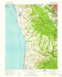 Half Moon Bay California Historical topographic map, 1:62500 scale, 15 X 15 Minute, Year 1961