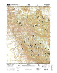 Halls Canyon California Current topographic map, 1:24000 scale, 7.5 X 7.5 Minute, Year 2015