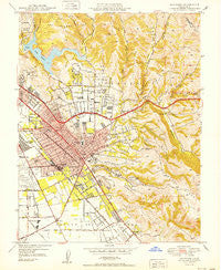 Hayward California Historical topographic map, 1:24000 scale, 7.5 X 7.5 Minute, Year 1950