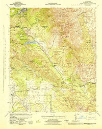 Hemet Reservoir California Historical topographic map, 1:62500 scale, 15 X 15 Minute, Year 1942