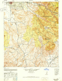 Hemet California Historical topographic map, 1:62500 scale, 15 X 15 Minute, Year 1942