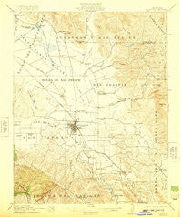 Hollister California Historical topographic map, 1:62500 scale, 15 X 15 Minute, Year 1921