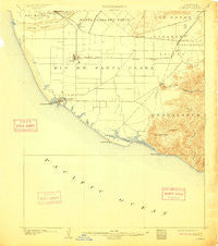 Hueneme California Historical topographic map, 1:62500 scale, 15 X 15 Minute, Year 1904