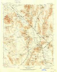 Ivanpah California Historical topographic map, 1:250000 scale, 1 X 1 Degree, Year 1912