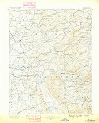 Jackson California Historical topographic map, 1:125000 scale, 30 X 30 Minute, Year 1889