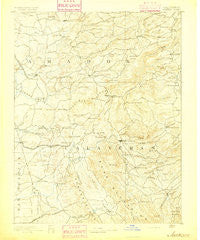 Jackson California Historical topographic map, 1:125000 scale, 30 X 30 Minute, Year 1892