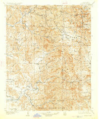 Kaweah California Historical topographic map, 1:125000 scale, 30 X 30 Minute, Year 1909