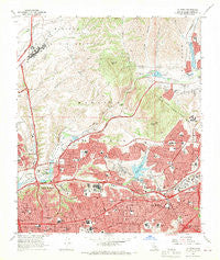 La Mesa California Historical topographic map, 1:24000 scale, 7.5 X 7.5 Minute, Year 1967