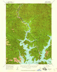 Lamoine California Historical topographic map, 1:62500 scale, 15 X 15 Minute, Year 1957