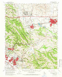 Livermore California Historical topographic map, 1:62500 scale, 15 X 15 Minute, Year 1961