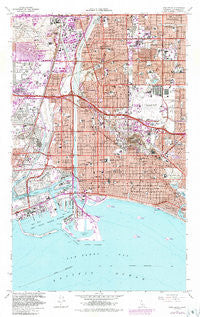 Long Beach California Historical topographic map, 1:24000 scale, 7.5 X 7.5 Minute, Year 1964