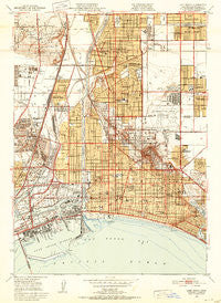 Long Beach California Historical topographic map, 1:24000 scale, 7.5 X 7.5 Minute, Year 1949