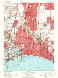 Long Beach California Historical topographic map, 1:24000 scale, 7.5 X 7.5 Minute, Year 1949