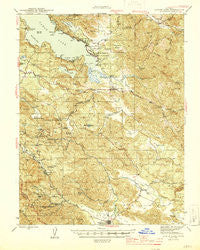 Lower Lake California Historical topographic map, 1:62500 scale, 15 X 15 Minute, Year 1945
