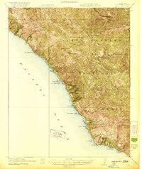 Lucia California Historical topographic map, 1:62500 scale, 15 X 15 Minute, Year 1921