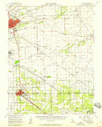 Manteca California Historical topographic map, 1:62500 scale, 15 X 15 Minute, Year 1952