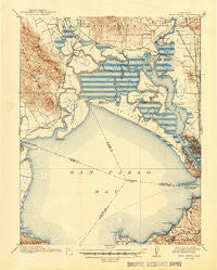 Mare Island California Historical topographic map, 1:62500 scale, 15 X 15 Minute, Year 1916
