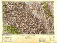 Mariposa California Historical topographic map, 1:250000 scale, 1 X 2 Degree, Year 1947