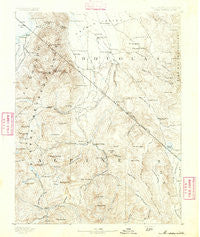 Markleeville California Historical topographic map, 1:125000 scale, 30 X 30 Minute, Year 1891