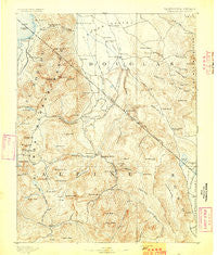 Markleeville California Historical topographic map, 1:125000 scale, 30 X 30 Minute, Year 1893