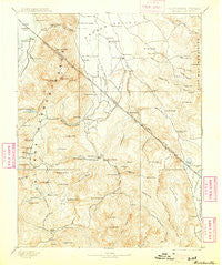 Markleeville California Historical topographic map, 1:125000 scale, 30 X 30 Minute, Year 1893