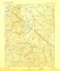 Markleeville California Historical topographic map, 1:125000 scale, 30 X 30 Minute, Year 1893