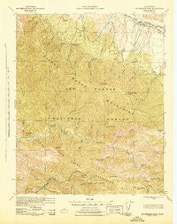 McPherson Peak California Historical topographic map, 1:62500 scale, 15 X 15 Minute, Year 1943