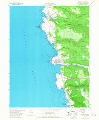 Mendocino California Historical topographic map, 1:24000 scale, 7.5 X 7.5 Minute, Year 1960