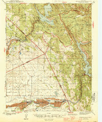 Merced Falls California Historical topographic map, 1:62500 scale, 15 X 15 Minute, Year 1944
