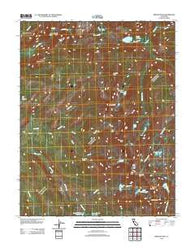 Merced Peak California Historical topographic map, 1:24000 scale, 7.5 X 7.5 Minute, Year 2012