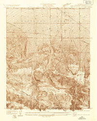 Mescal Creek California Historical topographic map, 1:24000 scale, 7.5 X 7.5 Minute, Year 1934