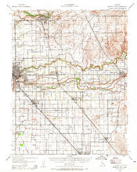 Modesto East California Historical topographic map, 1:62500 scale, 15 X 15 Minute, Year 1939