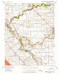 Modesto West California Historical topographic map, 1:62500 scale, 15 X 15 Minute, Year 1941