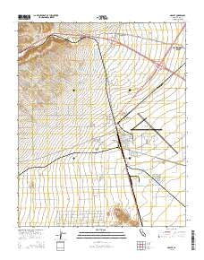 Mojave California Current topographic map, 1:24000 scale, 7.5 X 7.5 Minute, Year 2015