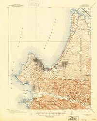 Monterey California Historical topographic map, 1:62500 scale, 15 X 15 Minute, Year 1913