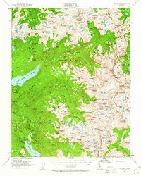 Mt Abbot California Historical topographic map, 1:62500 scale, 15 X 15 Minute, Year 1953