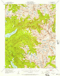 Mt. Abbot California Historical topographic map, 1:62500 scale, 15 X 15 Minute, Year 1953