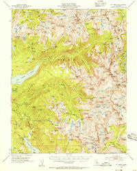 Mt. Abbot California Historical topographic map, 1:62500 scale, 15 X 15 Minute, Year 1953