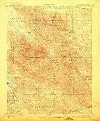 Mt. Diablo California Historical topographic map, 1:62500 scale, 15 X 15 Minute, Year 1898