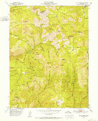 Mt. Fillmore California Historical topographic map, 1:24000 scale, 7.5 X 7.5 Minute, Year 1951