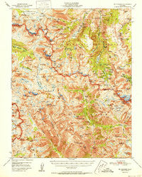 Mt. Goddard California Historical topographic map, 1:62500 scale, 15 X 15 Minute, Year 1952