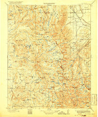 Mt. Goddard California Historical topographic map, 1:125000 scale, 30 X 30 Minute, Year 1912