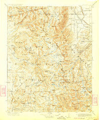 Mt. Goddard California Historical topographic map, 1:125000 scale, 30 X 30 Minute, Year 1912