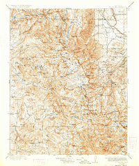 Mt. Goddard California Historical topographic map, 1:125000 scale, 30 X 30 Minute, Year 1912