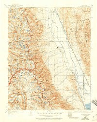 Mt. Whitney California Historical topographic map, 1:125000 scale, 30 X 30 Minute, Year 1937